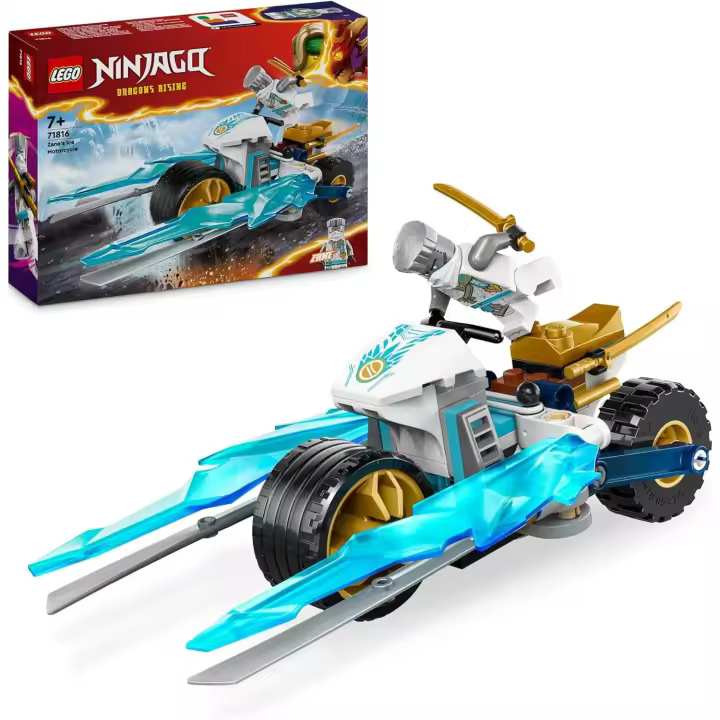 LEGO -  Ninjago Moto de Hielo de Zane de Juguete con 1 Minifigura - Juego de Aventuras - Producto Oficial - Edad recomendada mayores de 7 años. - 1