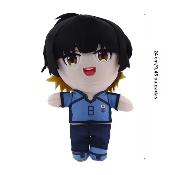 Muñeco De Peluche Azul 24cm Nagi Seishiro Lock De La Película Bachira Meguru Kawaii Mikage Reo Juguetes Para Niños Relleno De Algodón PP - 1