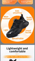 Zapatos De Seguridad Para Hombre Con Punta De Acero Respirables Y Ligeros Botas De Trabajo Durable Antipinchazos Y Antideslizantes Para Exterior - details 1