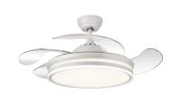 MIMAX VENTILADOR DE TECHO ALTA GAMA, CALIMA BLANCO- LUZ LED.109CM DIAM, 50CM aspas plegadas. SUPER SILENCIOSO, MOTOR DC, ASPAS RETRACTILES, LUZ LED REGULABLE DE 2700K A 6500K (CALIDA, DIA, FRiA) FUNCION INVIERNO/VERANO, FUNCION MEMORIA LUZ CALIDAD - details 3