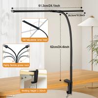 ORION91 Lámpara LED Fijar Mesa Flexo Gigante Color Blanco 5 Tonos de Luz Regulable (61,3x62 cm) Oficina Teletrabajo Escritorio Ordenador - SpazioLuzio - details 4