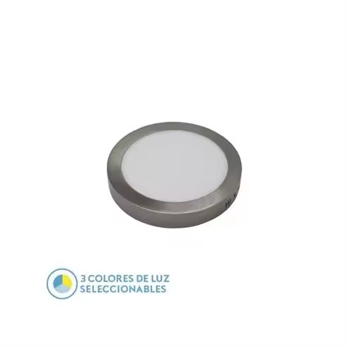 FABRILAMP Downlight Superficie Diorita 12w 3000k-4000k-6500k Niquel 1080lm 3,5x17x17 Cm - Focos Empotrables LED - 1