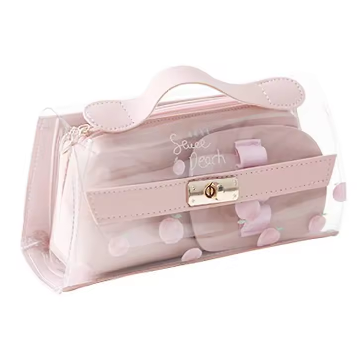 Estuche de lápiz de gran capacidad Estuche de pluma portátil Bolso cosmético lindo Estuche de lápiz transparente Wxxbd - 1