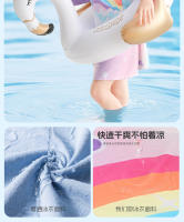 Traje de baño para niñas, traje de baño profesional de manga larga dividido con protector solar para playa, bonito traje de baño - details 11