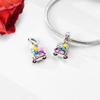 Encanto De Plata De 925 Para Pulsera Con Barco De Paseo Y Corazón Joyería Fina Para DIY Regalo Con Cuentas De Papel Y Rosas - details 183