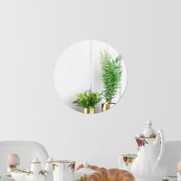 Pegatina De Espejo Redonda Y Cuadrada De Acrílico Pequeño Espejo Circular Para Decoración De Pared Y Mesa En Apartamento Y Casa - details 1