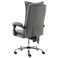 vidaXL Silla de oficina de masaje de cuero sintético gris antracita - details 2