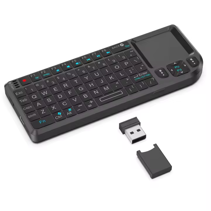 Mini Teclado Inalámbrico A8 Control Remoto 2.4G Con Retroiluminación De 7 Colores Para Android TV Box Ratón Aire Touchpad Compatible Con Portugués Arabe Ruso - 1