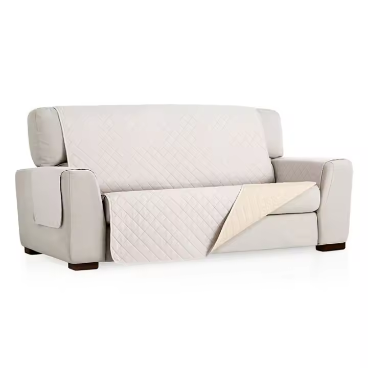 Salvasofá Couch Cover Reversíble Sofá 4 Plazas XL, Marfíl / Beige. MAXIFUNDAS FUNDAS DE SOFA & CHAISE LONGUE - 1