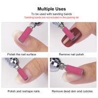 Banda De Lijado Para Uñas Mini 3mm #120 #180 #240 Acero Inoxidable Accesorios De Manicura Eléctrica Rosca Mandril Rosa - details 6