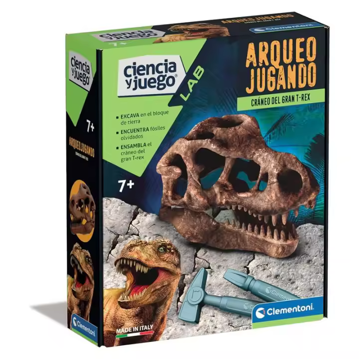 Juego educativo Ciencia y juego Arqueojugando Cráneo de T-Rex Clementoni - Más de 7 años - 1