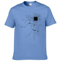 Camiseta De Algodón Para Hombre Verano 2023 Con Diagrama De Circuito Del Procesador CPU Moda Casual Estilo Top Fashion #303 - details 7