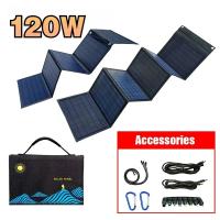 Panel Solar Plegable De 100W Para Recarga USB Portátil De 12V Panel De Energía Móvil Para Exteriores Y Viajes Carga De Teléfono Móvil 5V 100W - details 1