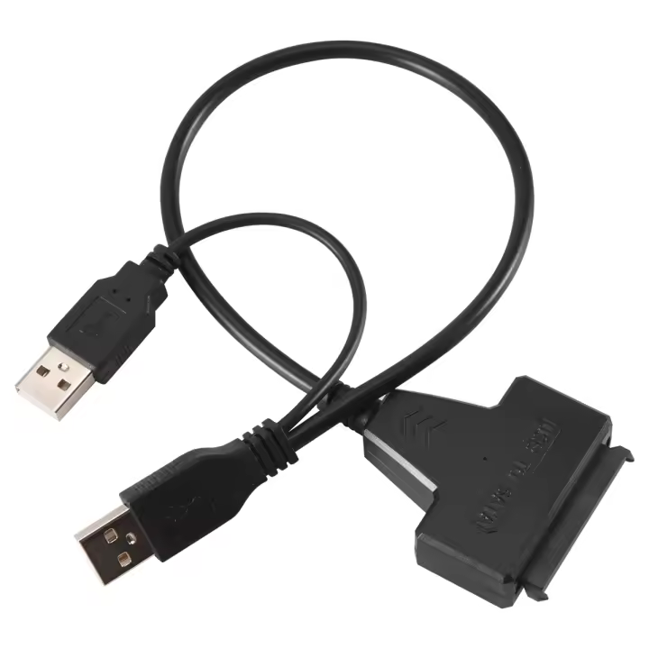 Cable adaptador USB2.0 a SATA, 48cm para SSD externo HDD de 2,5 pulgadas - 1
