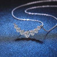 Collar Colgante De Moissanite De 2.8 Carats Para Mujer Joyería Fina De Boda Plata Esterlina 925 Con Certificados Estilo Clásico - details 2