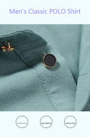 Camisa POLO Para Hombre Verano Moda Seda De Hielo Secado Rápido Manga Corta T-shirt Color Sólido Suelta Collar De Negocios Algodón Puro Top - details 3