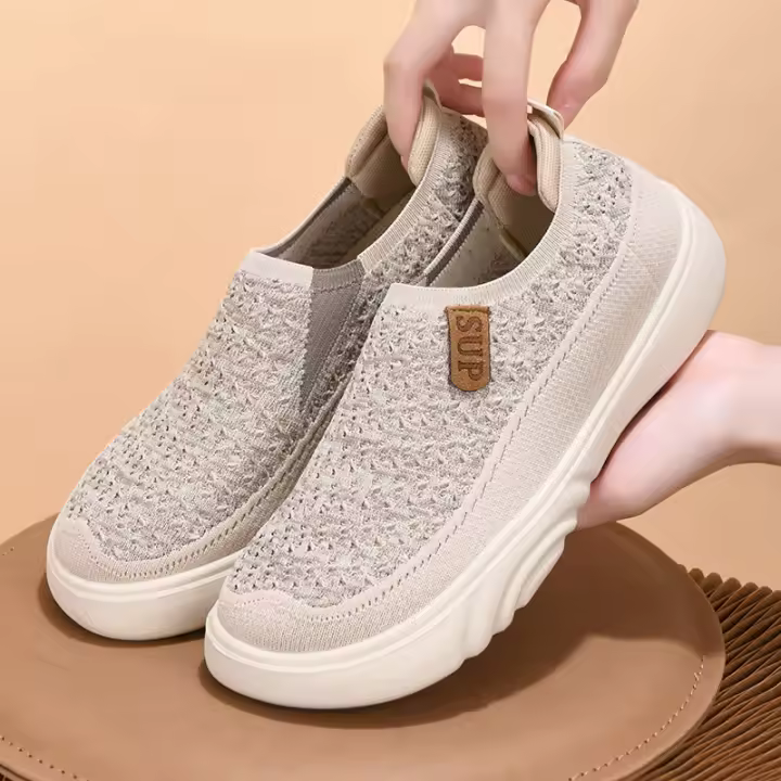 Zapatillas De Verano Para Mujer Transpirables Con Suela Gruesa Y Diseño Atractivo Zapatos Vulcánicos Con Material De Suela De Goma Talla Verdadera - 1