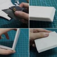 Cuchillo De Utilidad Para Artesanía Corte De Papel Con Marco Bevel Herramienta De Angulo Para Foam Board Y EVA Foam Corte a 45 Grados - details 2