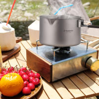 Tomshoo Olla De Titanio Portátil De 2L Con Tapa Y Mango Colapsable Para Camping Cocina Al Aire Libre Y Viajes Deporte De Montaña - details 7