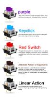 Teclas Mecánicas RGB SMD Para Teclado Mecánico Con Retroiluminación Roja Azul Negro Marrón Y Morado 3Pin Clicky Linear Tactile Silencioso - details 3