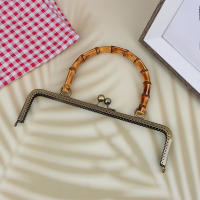 Marco De Bolso De Metal Vintage Con Cierre De Beso Y Mango De Bambú Para Joyería Y Costura Suministros De Hacer Bolso - details 11