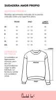 SUDADERA AMOR PROPIO de Anabel Lee. "Ni tú eres para tanto ni yo para tan poco" .Sudadera ligeramente oversize, de manga larga y cuello redondo.Acabado con efecto FADE OUT - details 3