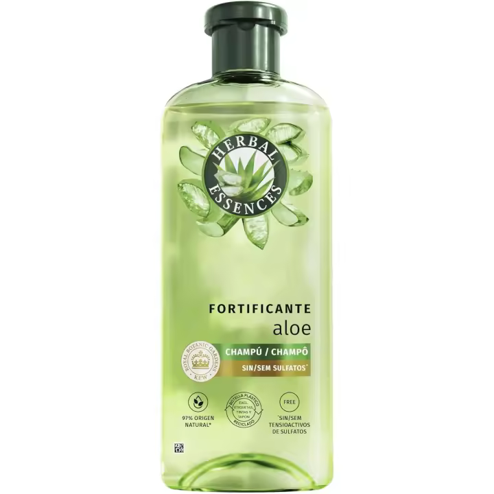 Herbal  Champú Fortificante Con Aloe- 350 ml- Para Limpiar e Hidratar- Pelo Muy Seco - 1