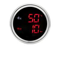Gauge De Aceite 52mm 2 En 1 Con Medidor De Temperatura Y Presión De Aceite 0-10 Bar Con Alarma Para Coche Y Barco 12V 24V - details 1