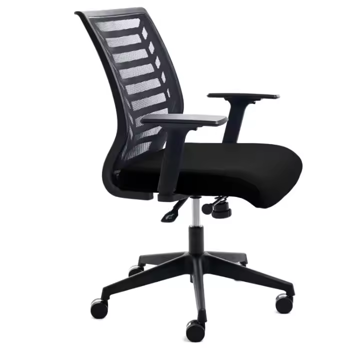 Rocada | Silla de Despacho Ergonómica Reclinable | Ruedas | Malla Transpirable | Reposabrazos Ajustable | Color Negro - 1
