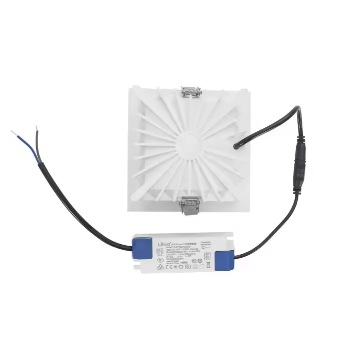 Ledkia Downlight LED 20W Cuadrado Premium CRI90 LIFUD Corte 125x125 mm 2700K Blanco Cálido - 1