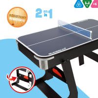 COLORBABY - Mesa multijuegos plegable, billar y ping pong, medidas 120x61x73 cm, fabricada de madera resistente, incluye 2 tacos, 16 bolas, 1 tiza, 1 cepillo, 1 triángulo, 2 palas, 1 red y 3 pelotas, para 2-4 jugadores, recomendado a partir de 6 años - details 1