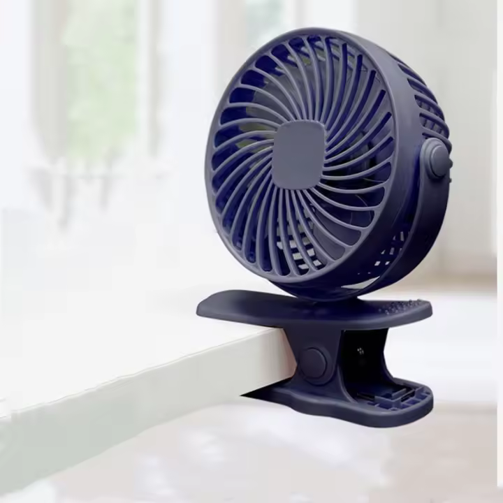 Ventilador portátil con Clip, recargable por USB enfriador de aire, 3 velocidades, para mesa y Escritorio - 1