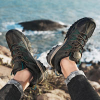Zapatillas De Senderismo HIKEUP Para Hombre Transpirables Con Amortiguación Antideslizantes Deportivas De Montaña Exterior Zapatos De Correr Y Trekking - details 9