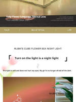 Lámpara De Mesa LED 3D Nube Tulipán DIY Luz Nocturna Flor Espejo Cubo Decoración Para Dormitorio Material De Vidrio - details 1