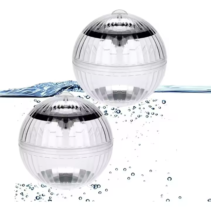 Luz de Floating Pool, Luz de piscina solar, 2 Luces LED flotantes RGB automática que cambia la lámpara de bola impermeable Luces LED sumergibles with Energía Solar para Estanque/Jardín/Pool/Estanque - 1