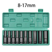 Juego De 10 Piezas De Rodilleras De 6 Puntos 1/2 Pulgada Tamaños Métricos De 8 a 24 Mm Acero Carbono Caja De Almacenamiento Dura Para Mecánicos - details 6