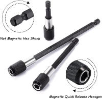 Kit De Soporte Magnético Para Destornillador Eléctrico 3PCS 1/4 Pulgada Rosca Rápida Hexagonal Extensión De 60-150mm Para Tornillos Y Juntas - details 3