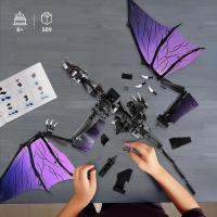 Bloques De Construcción Dragón Negro Sombrío 589PCS Modelo Pterosaur Juguete Para Niños Decoración De Escritorio Regalos De Vacaciones - details 4