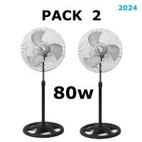 Ventilador Industrial CM de Pie 18 Pulgadas Metalico 80w 3 Velocidades Color Plateado Pack 2 Unidades - details 0