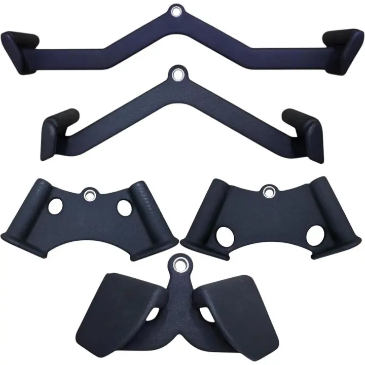 BSFIT Agarres para Gym, Barra poleas Gimnasio, Accesorios Gym, Accesorios para maquinas de gimnasios (Set 5 accesorios Neopreno) - 1