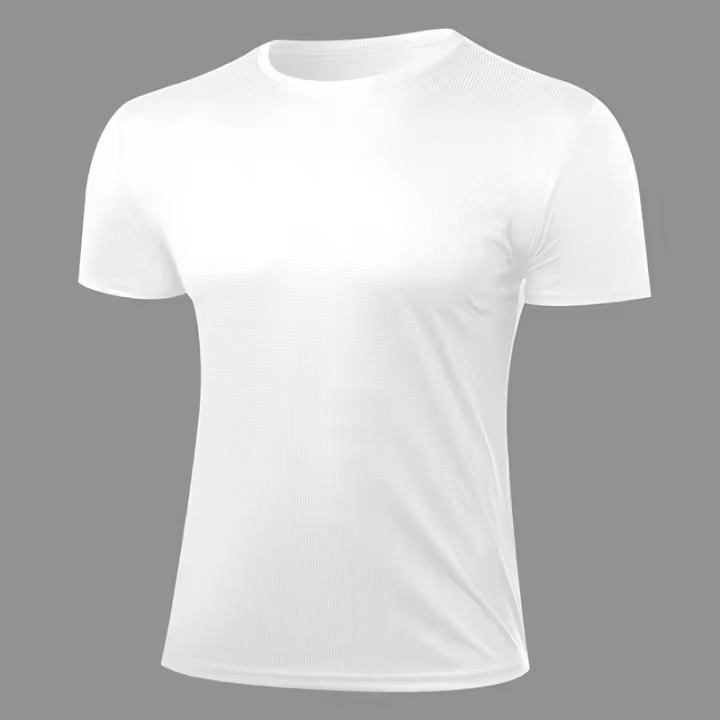 Camiseta De Secado Rápido Texturizada a Cuadros Para Hombres Verano Deportivo Transpirable Manga Corta Para Gimnasio Ejercicio Correr Camisetas Básicas - 1