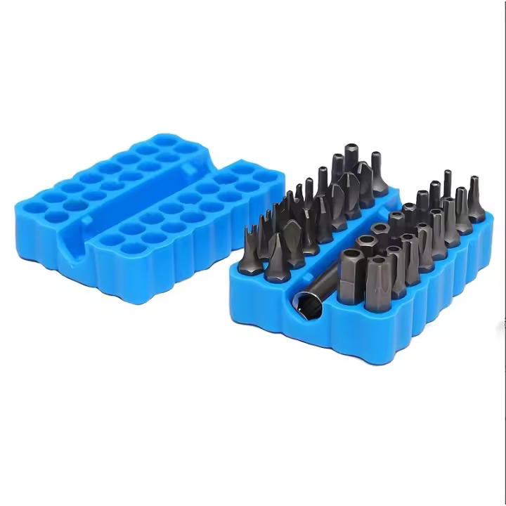 Juego De 33 Piezas De Bits De Seguridad Con Soporte De Extensión Magnético Incluye Bits Tamper Resistant Hexagonales Y Estelares En Medidas Métricas - 1