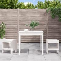 vidaXL Mesa y sillas de jardín 3 piezas madera maciza de en color Pino gris/Pino negro/Pino blanco y más | cómodas modernas ergonómicas para comedor cocina salón hogar - details 2