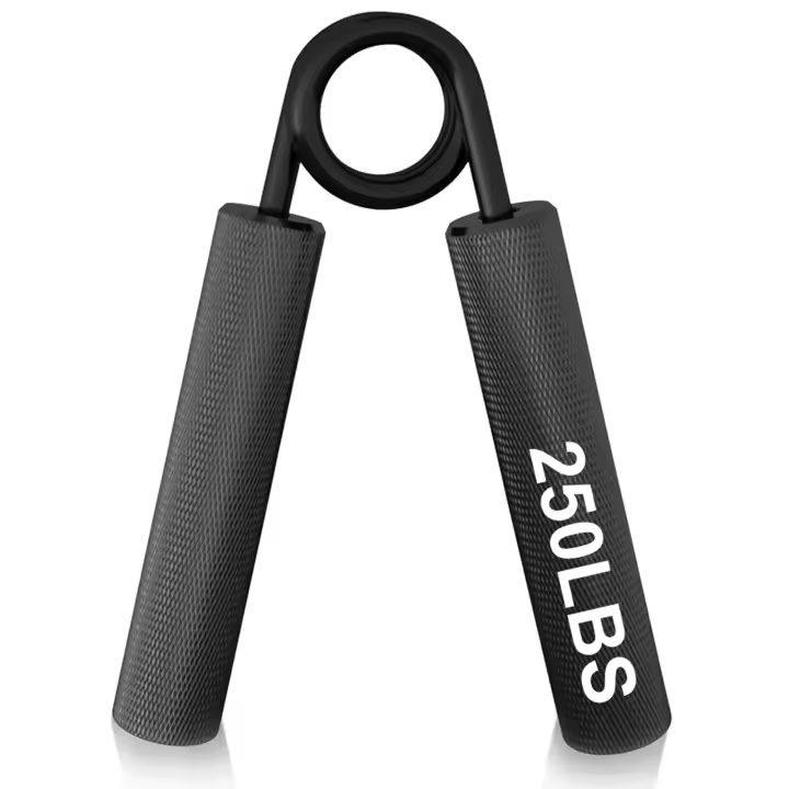 Entrenador De Agarre De Metal Para Gimnasio Y Fitness Resistencia 50LBS-300LBS Equipo De Ejercitación Para Muñeca Color Plata Y Negro - 1