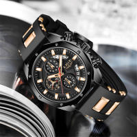 Reloj De Pulsera De Lujo LIGE Para Hombre Cuarzo Deportivo Resistente Al Agua Con Correa De Silicona Y Función Cronógrafo - details 16