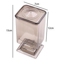 Caja De Almacenamiento Para Puntas De Uñas Y Algodón Transparente Anti-Polvo Simplicidad Maquillaje 1 Pieza Con Fondo Removible - details 5