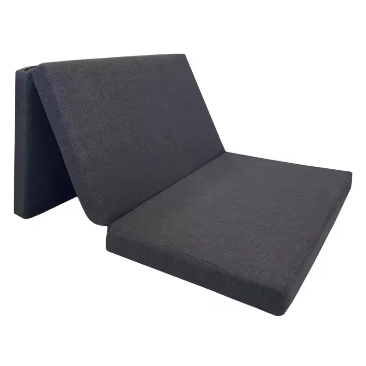 Acomoda Textil – Colchón Plegable con Espuma Alta Densidad y Funda con Cremallera Gris 180x90x8 cm. Colchoneta de Viaje para Ahorrar Espacio y Cama Invitados Cómodo y Resistente. - 1