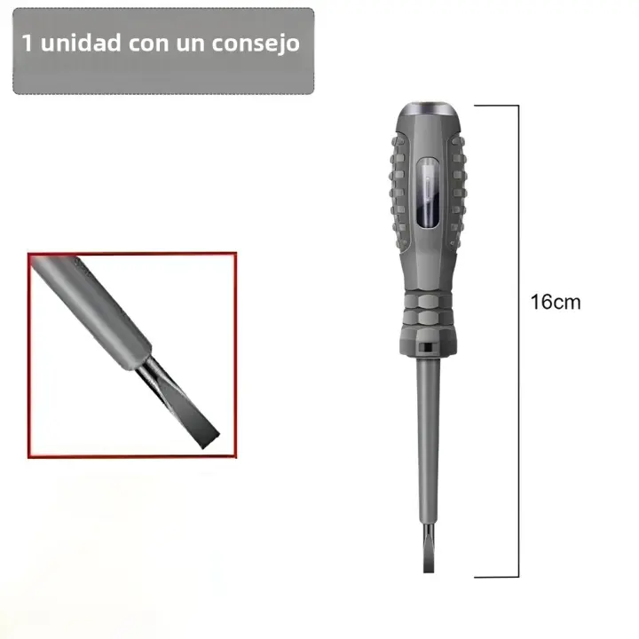 Bolígrafo De Prueba De Voltaje Inteligente AC Inducción No Contacto Voltímetro Detector Eléctrico Destornillador Indicador Insulado Multifuncional De Acero Cromo-vanadio - 1