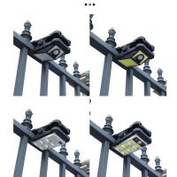 Lámpara Solar LED Para Jardín Exterior Recargable Con Sensor De Movimiento Y Clavija Impermeable Para Decoración De Paisaje Y Muralla Camping - details 2