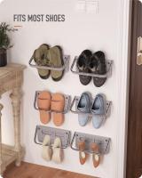 Zapatero plegable para montaje en Par, paquete de 4, estante - details 1